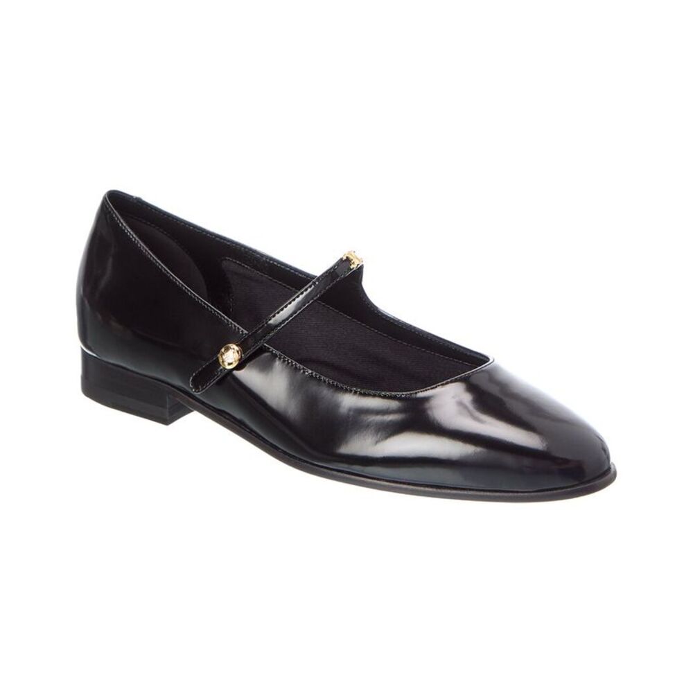 Celine City Patent Ballerina Flat, Black